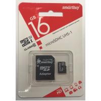 Карта памяти SmartBuy microSDHC UHS-1 Class 10 16GB