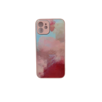 Чехол для Apple iphone 12 розовые облака/Айфон 12 розовые облака